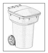 Image of Rolling refuse container